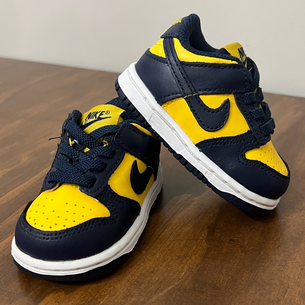 Nike dunks low Michigan size 3C toddler baby boy